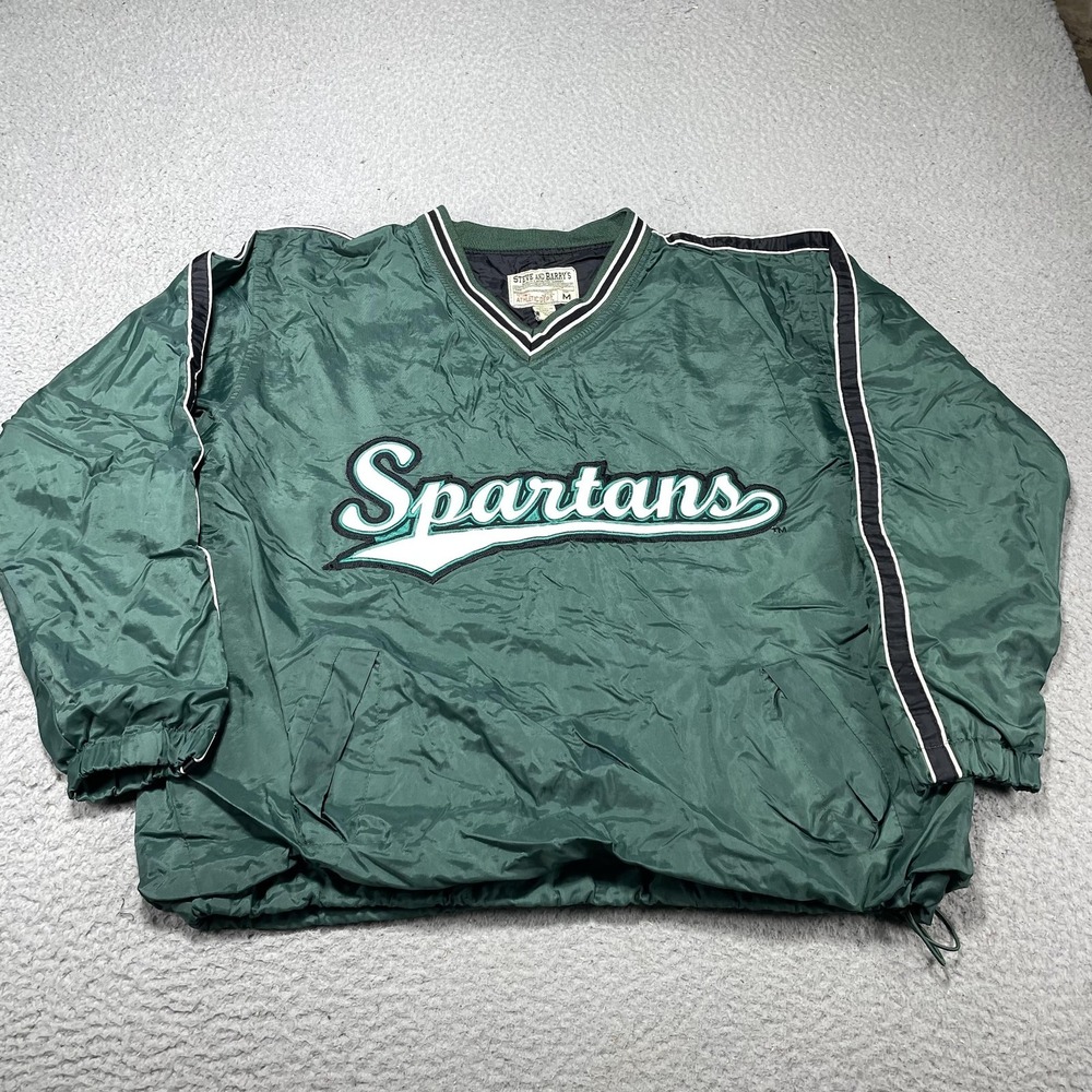 Spartans Jacket‎ Mens Medium Green NCAA Basketball Steve & Barry's Pullover
